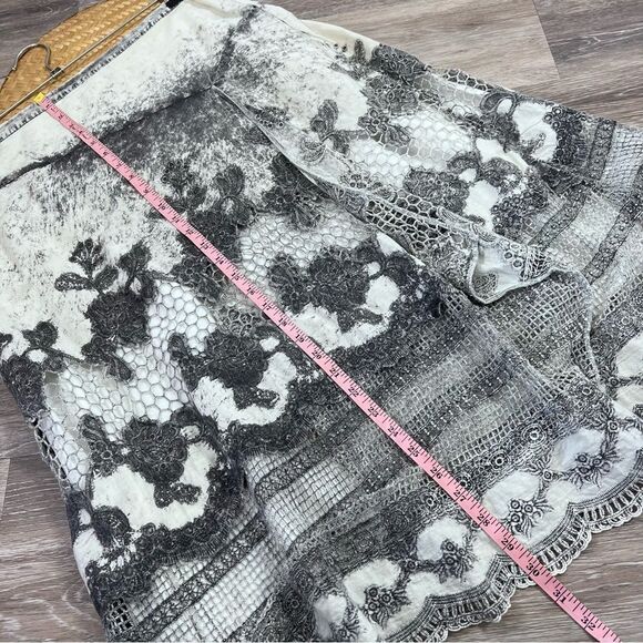 Soft surroundings embroidered midi skirt art to wear lagenlook‎ artsy - Picture 9 of 9